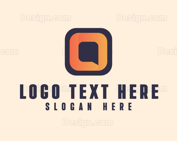 Chat Bubble Letter O Logo