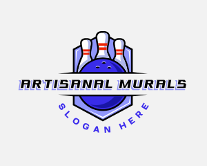 Sports Bowling Competition logo design