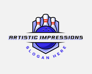 Sports Bowling Competition logo design