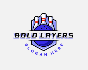 Sports Bowling Competition logo design