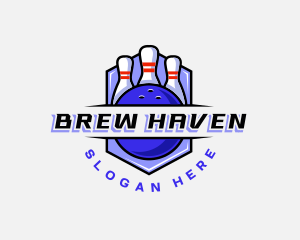 Sports Bowling Competition logo design