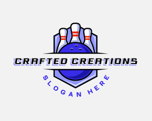 Sports Bowling Competition logo design