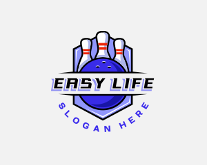 Sports Bowling Competition logo design