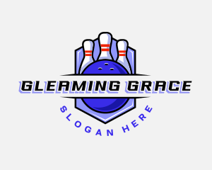 Sports Bowling Competition logo design