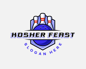 Sports Bowling Competition logo design