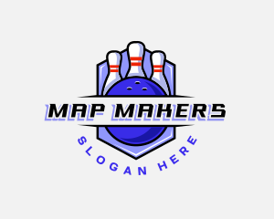 Sports Bowling Competition logo design