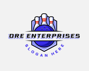 Sports Bowling Competition logo design