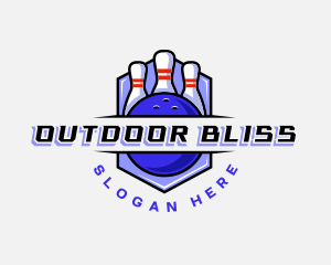 Sports Bowling Competition logo design