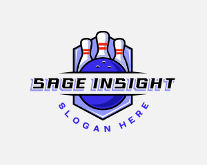 Sports Bowling Competition logo design