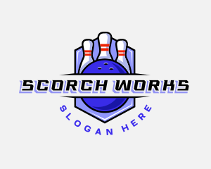 Sports Bowling Competition logo design