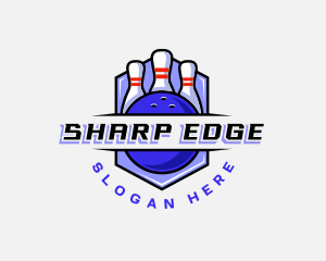 Sports Bowling Competition logo design