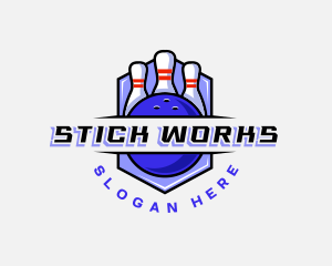 Sports Bowling Competition logo design