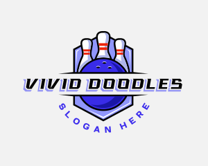 Sports Bowling Competition logo design