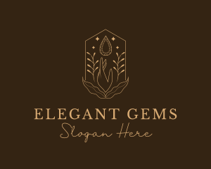 Elegant Ornamental Gemstone logo design