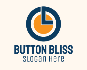 Power Button Stopwatch logo design