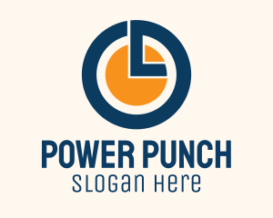 Power Button Stopwatch logo design