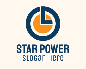 Power Button Stopwatch logo design