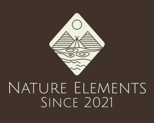 Nature Camping Scene logo design