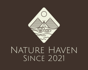 Nature Camping Scene logo design