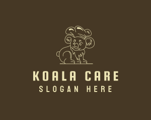 Koala Chef Cartoon logo design