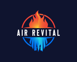 Heating Cooling Exhaust logo design