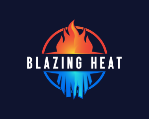 Heating Cooling Exhaust logo design