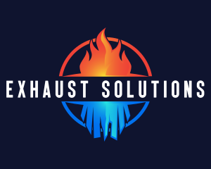 Heating Cooling Exhaust logo design