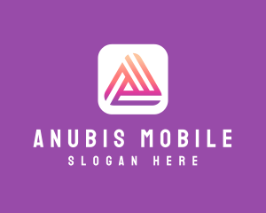 Mobile Application Letter A logo design