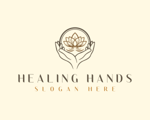 Lotus Hand Wellness logo design