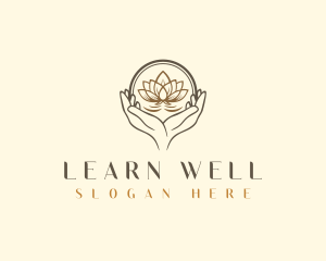 Lotus Hand Wellness logo design