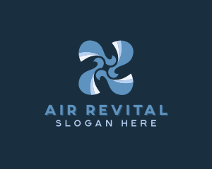 Propeller Cooling HVAC logo design