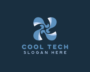 Propeller Cooling HVAC logo design