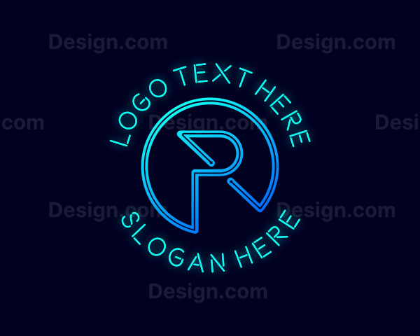 Modern Cyber Tech Letter R Logo