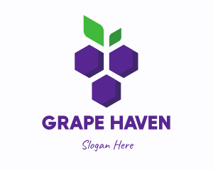 Abstract Purple Grapes logo design