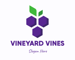 Abstract Purple Grapes logo design