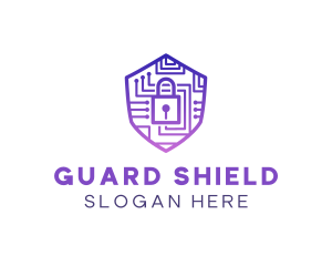 Circuit Shield Padlock logo