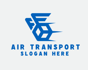 Blue Box Wings logo design