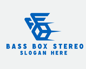 Blue Box Wings logo design