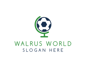 Soccer Globe Ball logo design