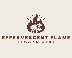 Pork Flame Barbecue  logo design