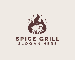 Pork Flame Barbecue  logo design