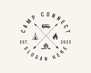 Outdoor Forest Camping logo design