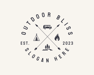 Outdoor Forest Camping logo design