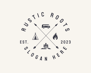 Outdoor Forest Camping logo design