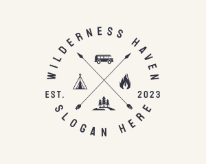 Outdoor Forest Camping logo design