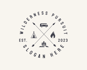 Outdoor Forest Camping logo design