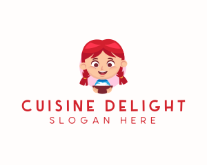 Girl Restaurant Cooking  logo design