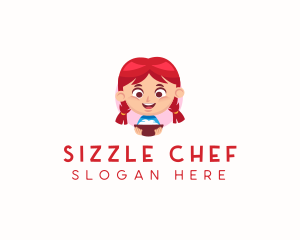 Girl Restaurant Cooking  logo design