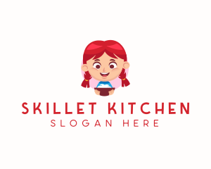 Girl Restaurant Cooking  logo design