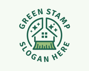 House Broom Cleaning Logo